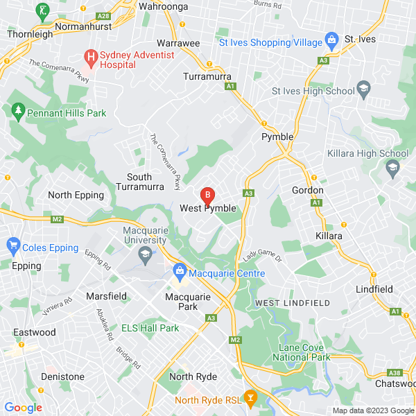 Timber Decks Sydney location map: 17 Edenholm St, West Pymble, NSW